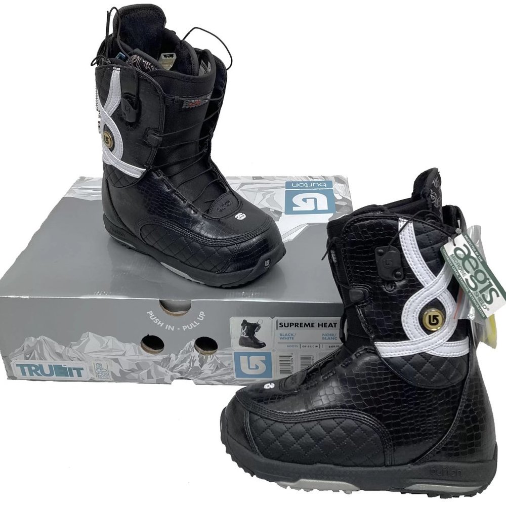 NEW $479 BURTON SUPREME SNOWBOARD BOOTS!  Black & White  TOP OF THE LINE